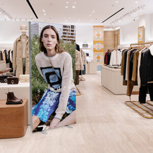 Totem tissu lumineux